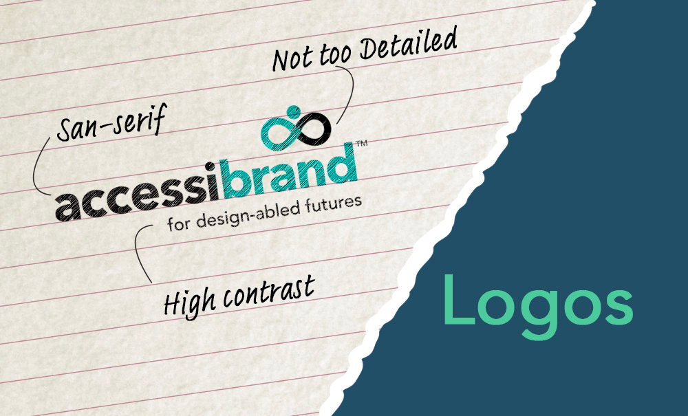 An image of notebook paper with the Accessibrand logo 